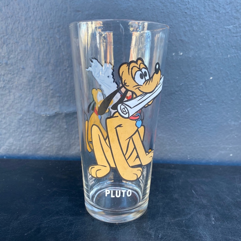 1970s Pepsi Series Glass Disney Mickey Pluto - Picture 7 of 9